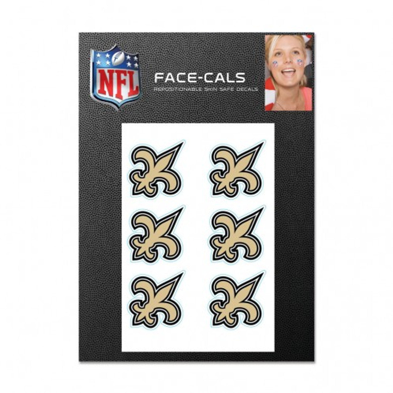 New Orleans Saints Tattoo Face Cals - Sports Collectibles, Sports Memorabilia, Sports Fan Shop, Sports Gifts