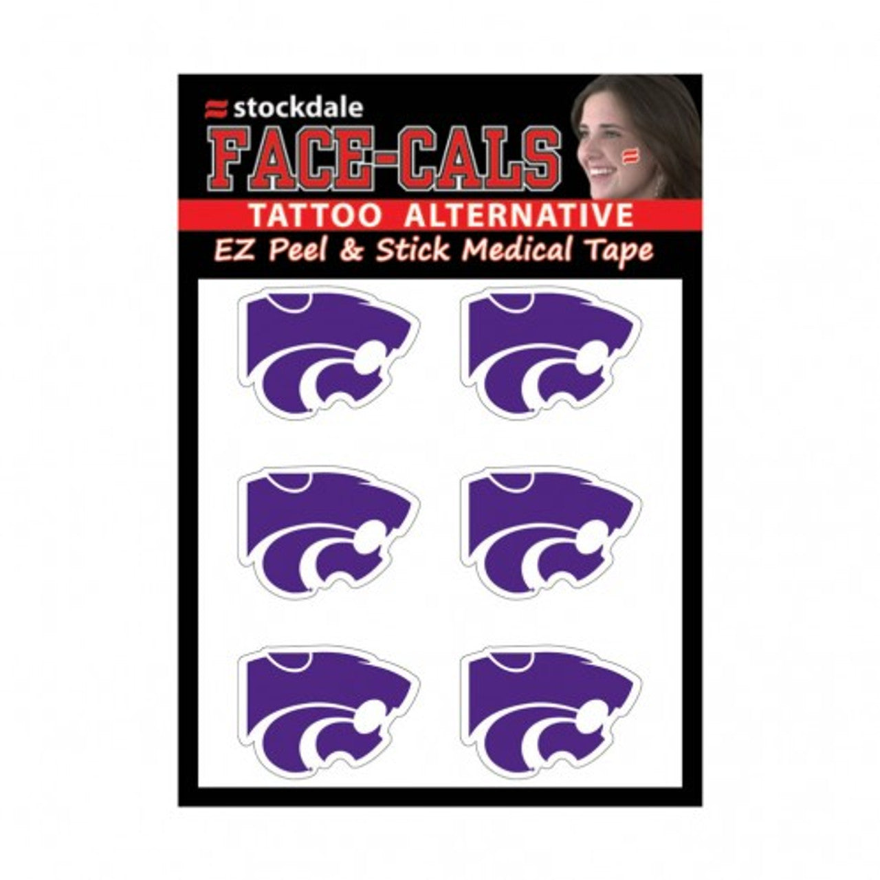 Kansas State Wildcats Tattoo Face Cals Special Order - Sports Collectibles, Sports Memorabilia, Sports Fan Shop, Sports Gifts