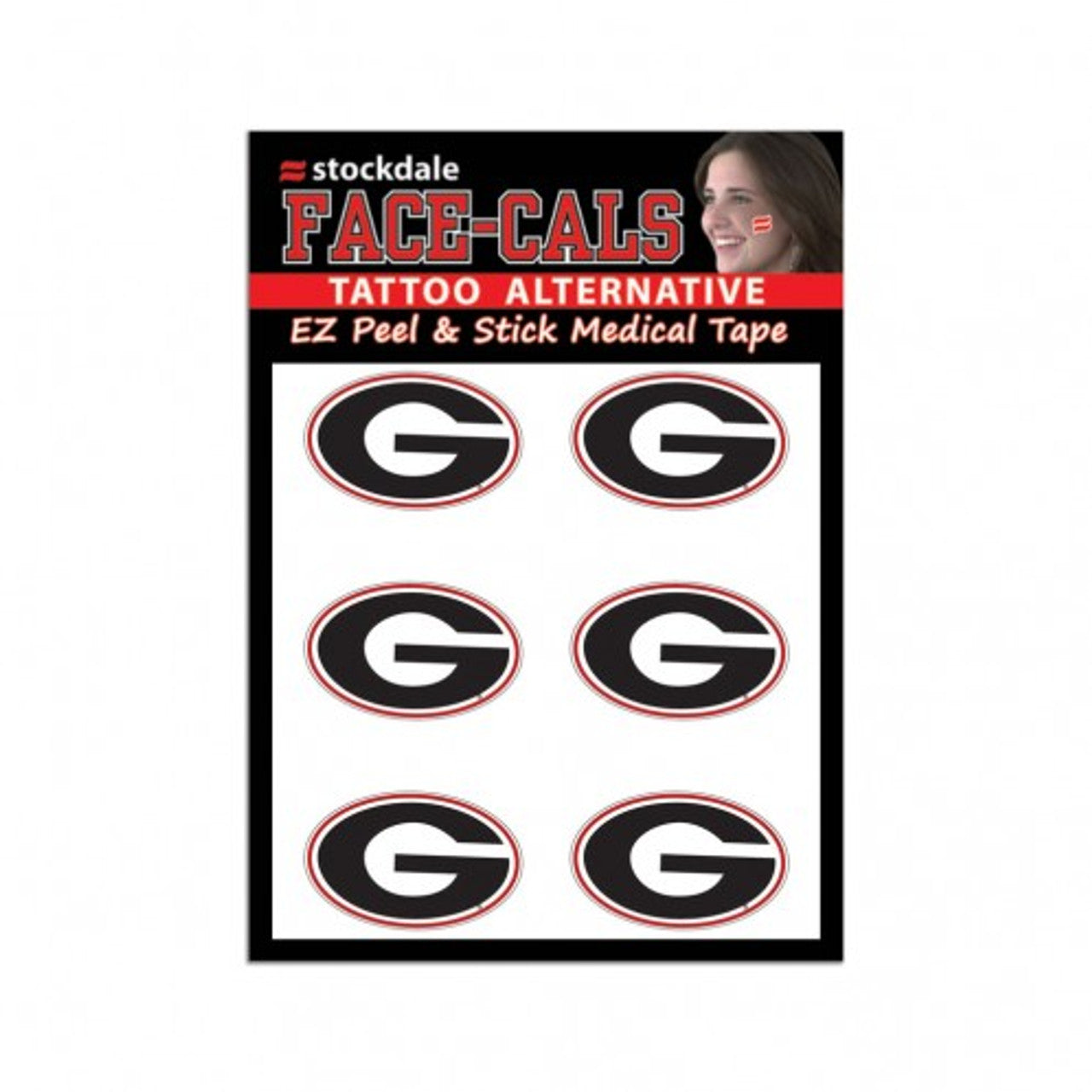 Georgia Bulldogs Tattoo Face Cals - Sports Collectibles, Sports Memorabilia, Sports Fan Shop, Sports Gifts