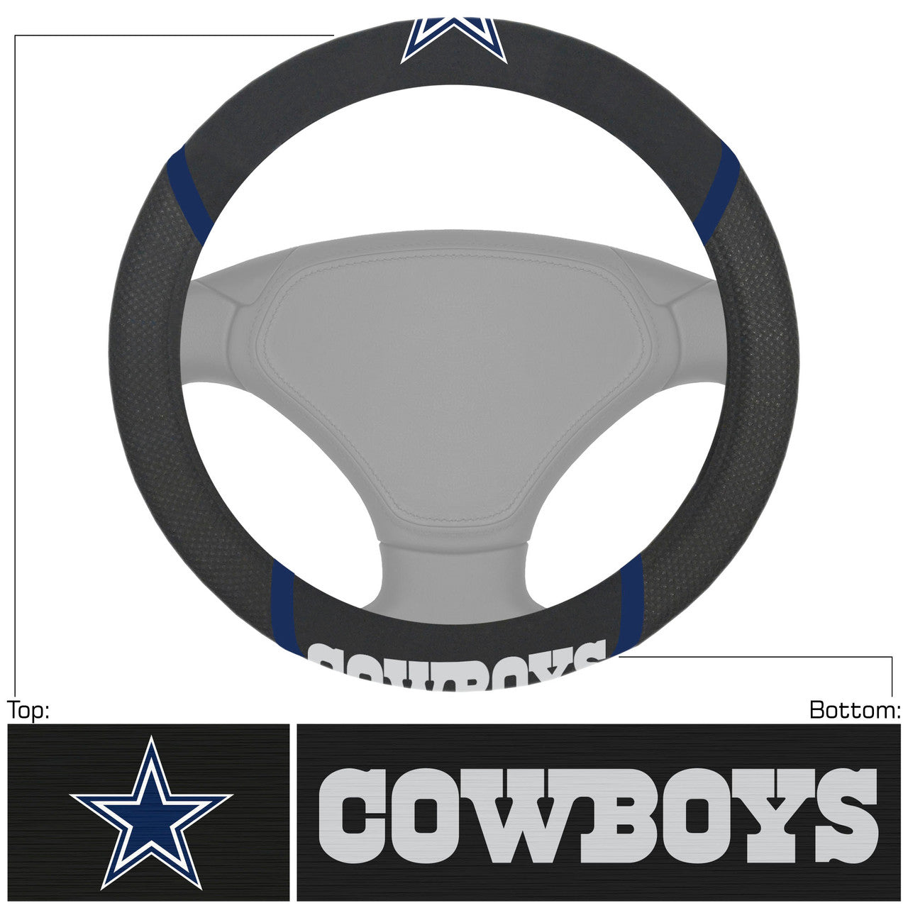 Dallas Cowboys Steering Wheel Cover Mesh/Stitched - Sports Collectibles, Sports Memorabilia, Sports Fan Shop, Sports Gifts