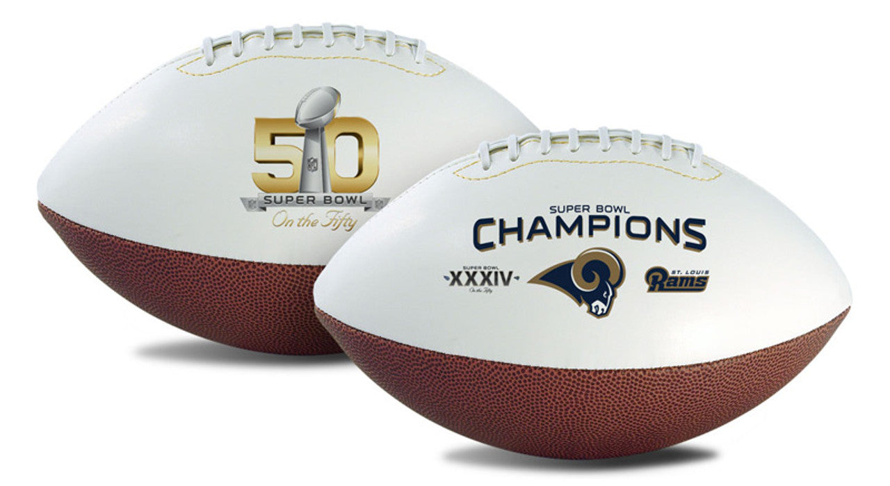 St. Louis Rams Football Full Size On The Fifty Champ CO - Sports Collectibles, Sports Memorabilia, Sports Fan Shop, Sports Gifts