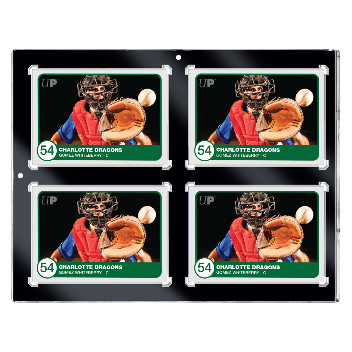 35PT 4-Card Black Border UV ONE-TOUCH Magnetic Holder - Sports Gifts, Sports Memorabilia, Sports Collectibles, Fan Shop