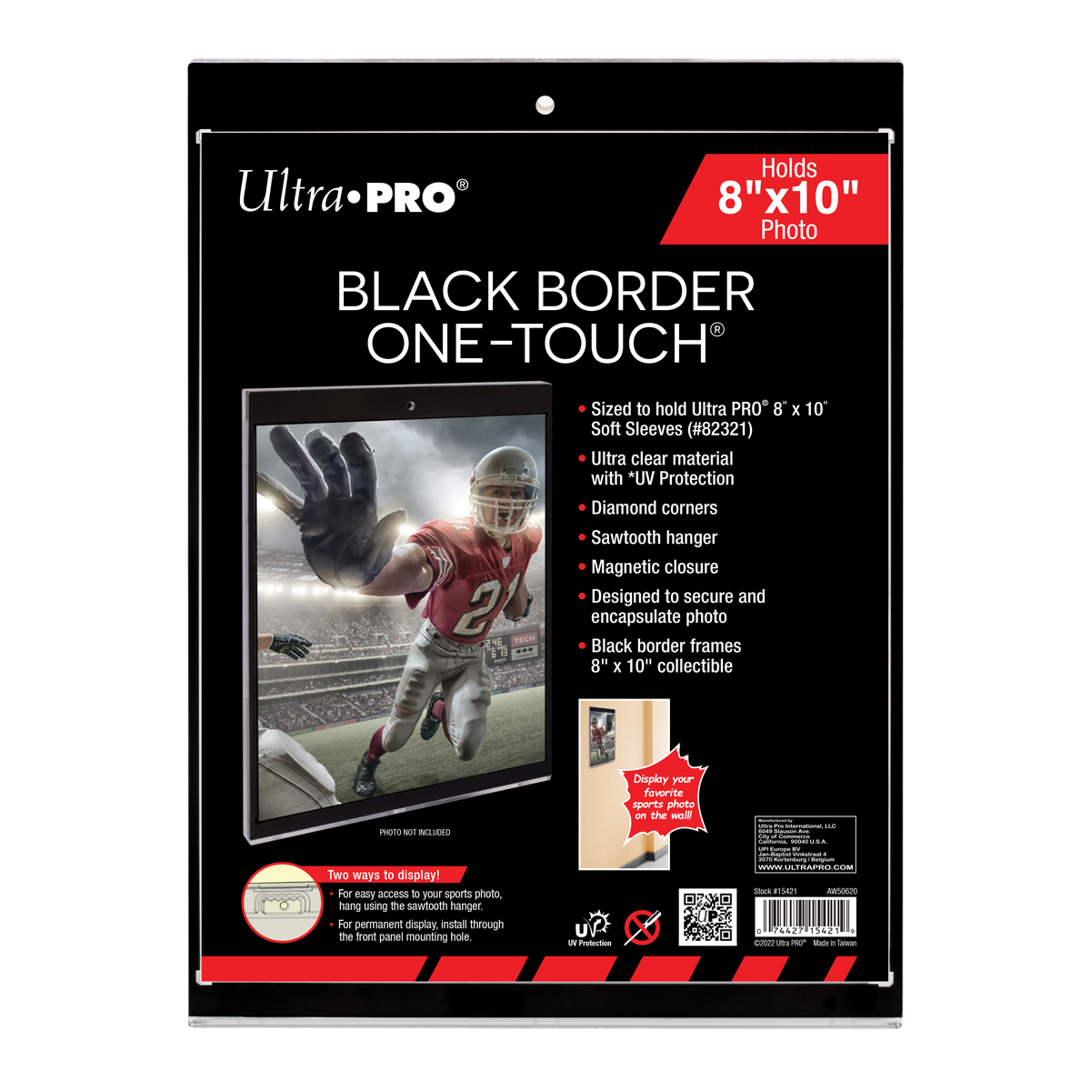 8" x 10" Black Border UV ONE-TOUCH Magnetic Holder - Sports Collectibles, Sports Memorabilia, Sports Fan Shop, Sports Gifts