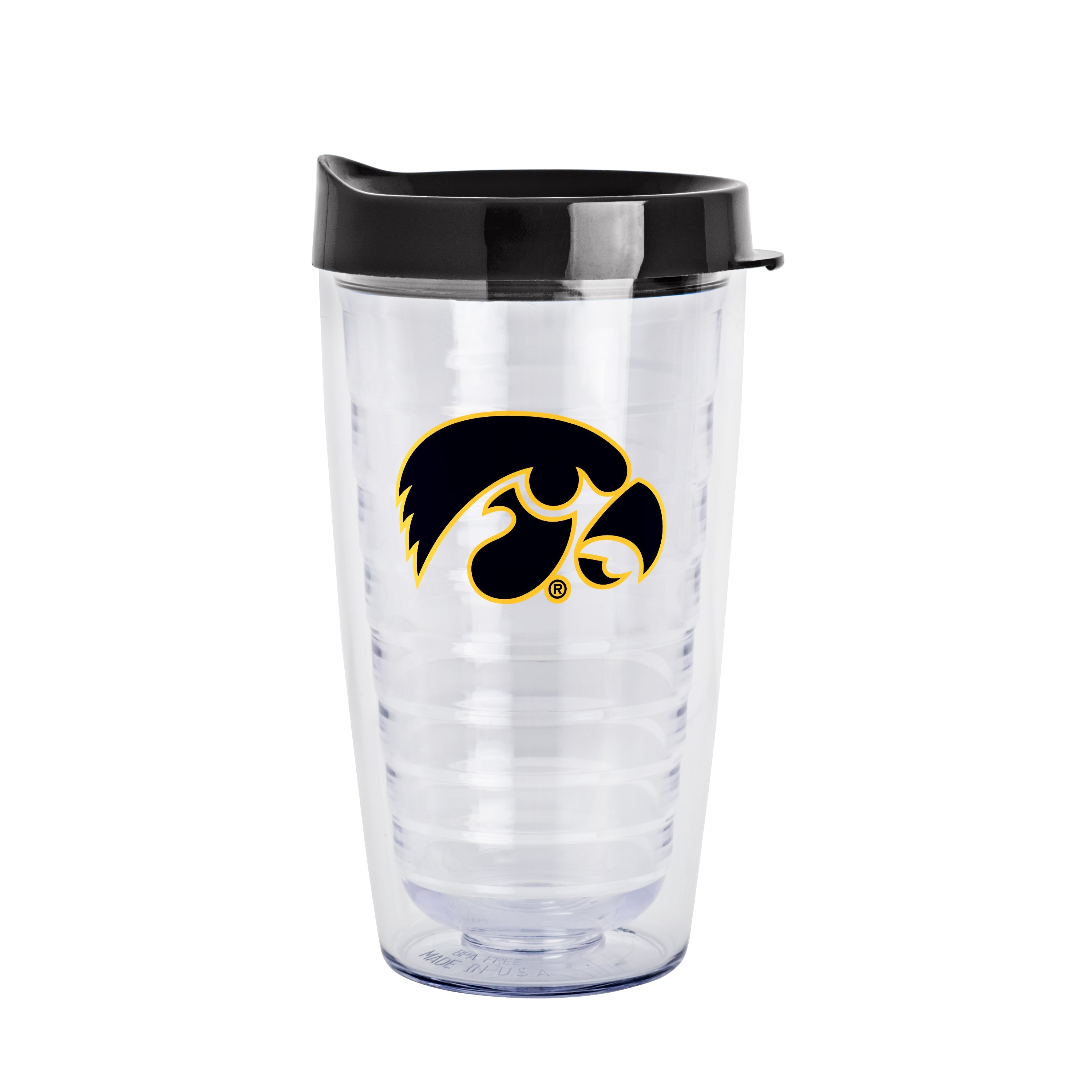 Iowa 16oz Flipside Dbl Wall Clear Tumbler