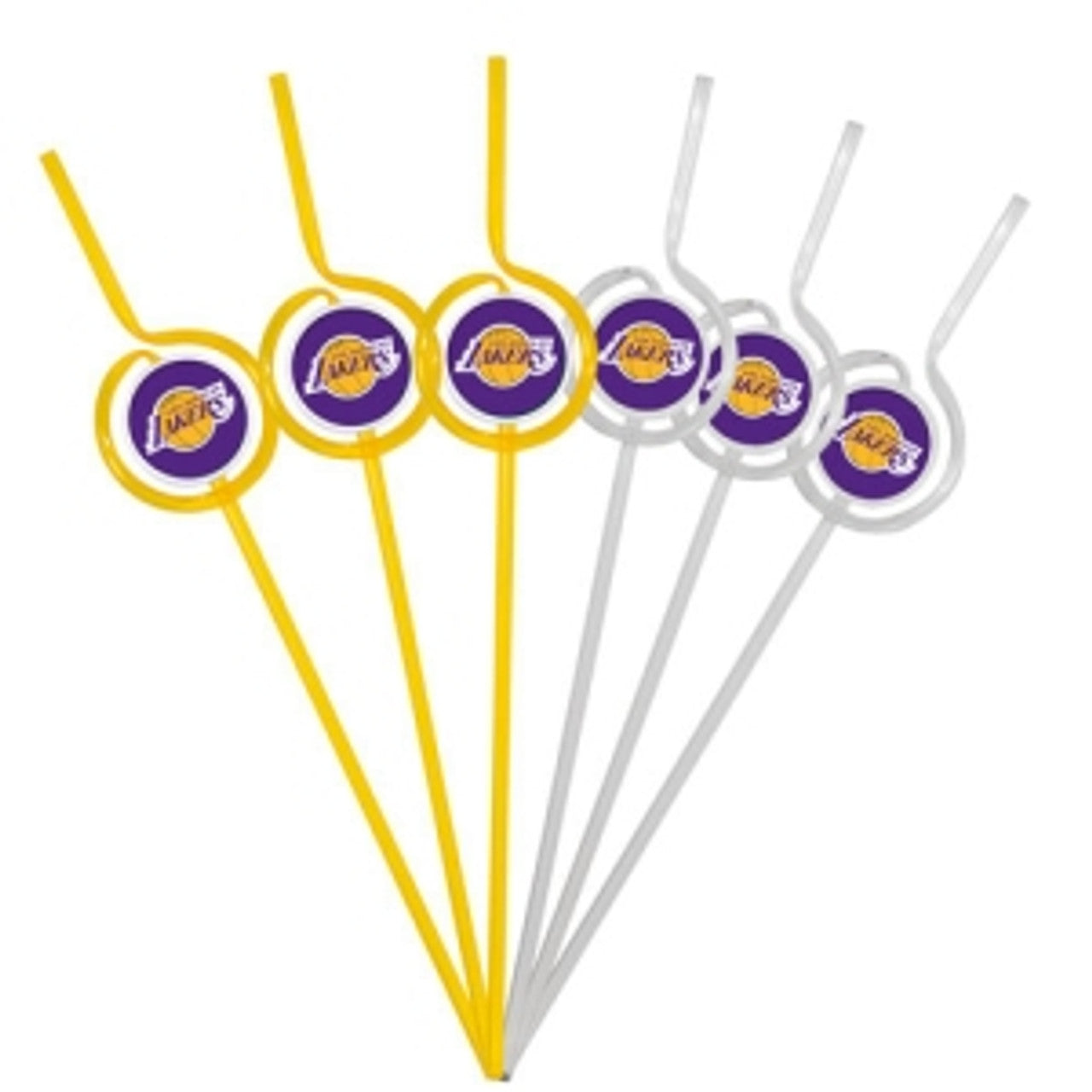 Los Angeles Lakers Team Sipper Straws CO - Sports Collectibles, Sports Memorabilia, Sports Fan Shop, Sports Gifts