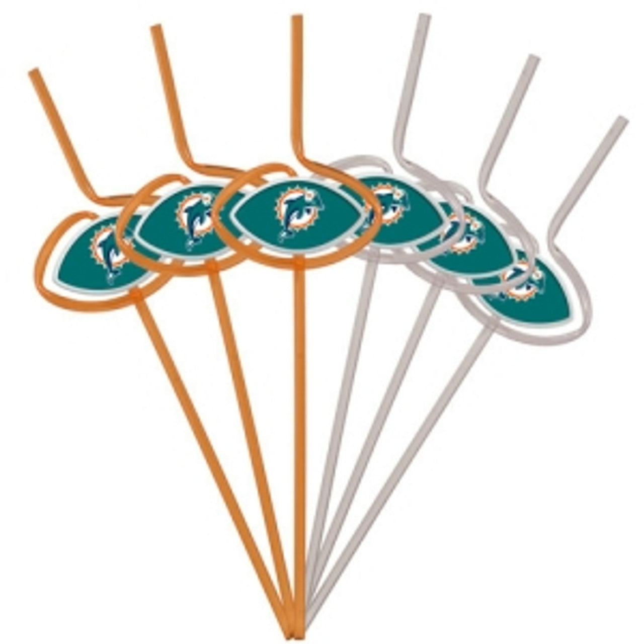 Miami Dolphins Team Sipper Straws CO - Sports Collectibles, Sports Memorabilia, Sports Fan Shop, Sports Gifts