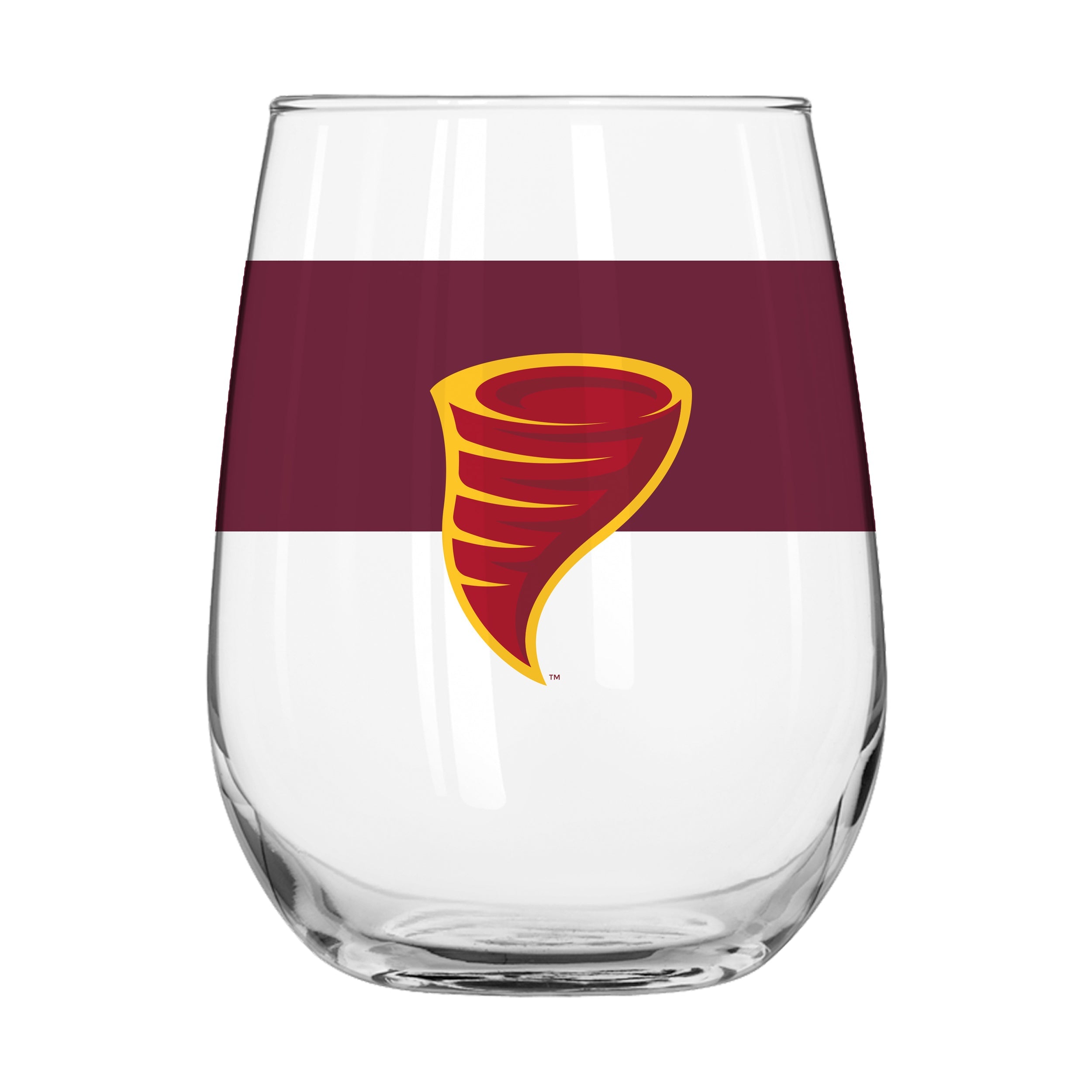 Iowa State 16oz Color Block Curved Beverage Glass