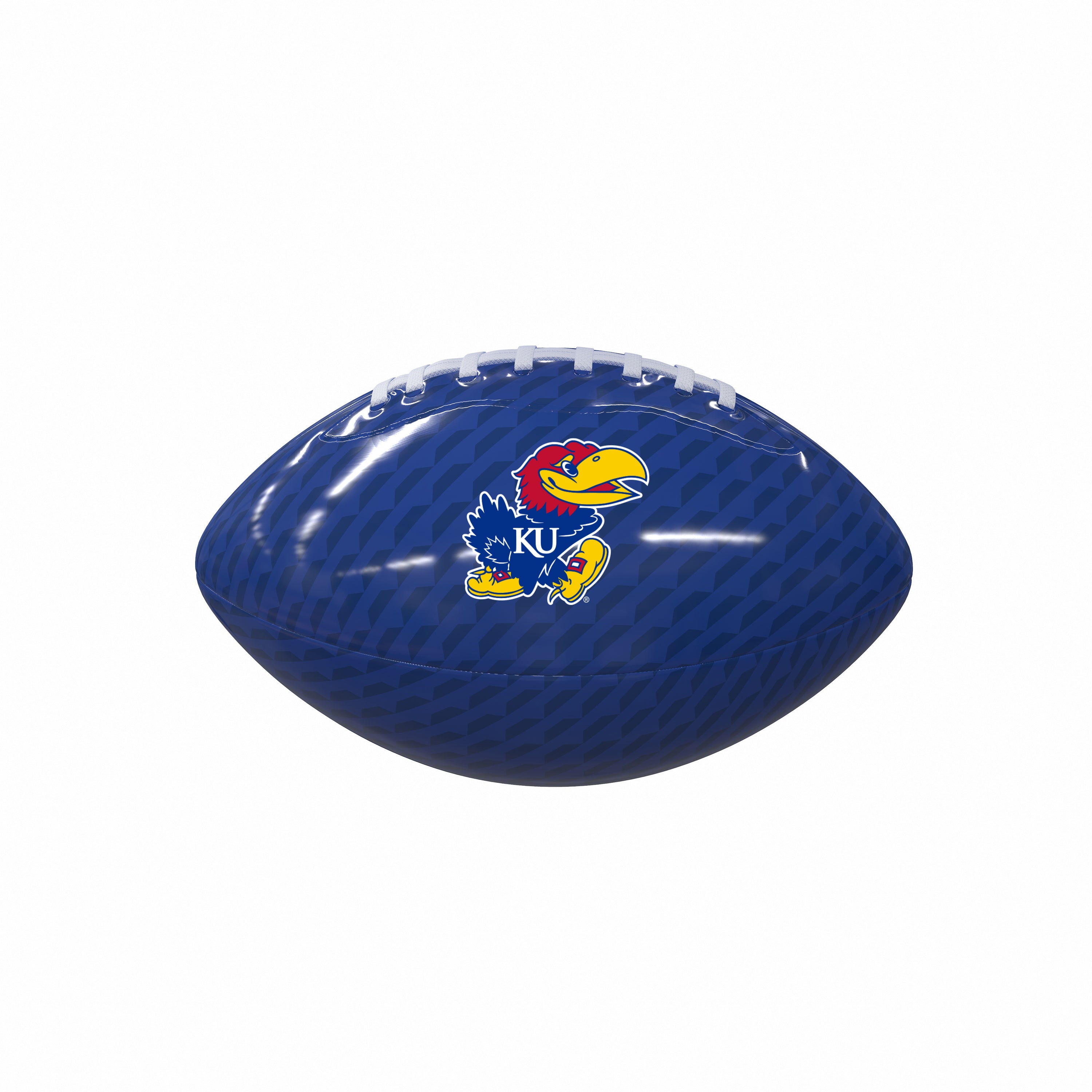 Kansas Carbon Fiber Mini-Size Glossy Football