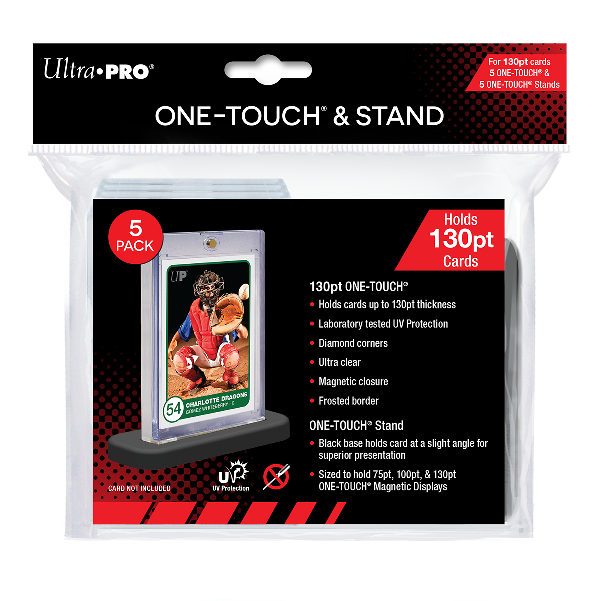 130PT ONE-TOUCH & Stands (5ct) - Sports Gifts, Sports Memorabilia, Sports Collectibles, Fan Shop