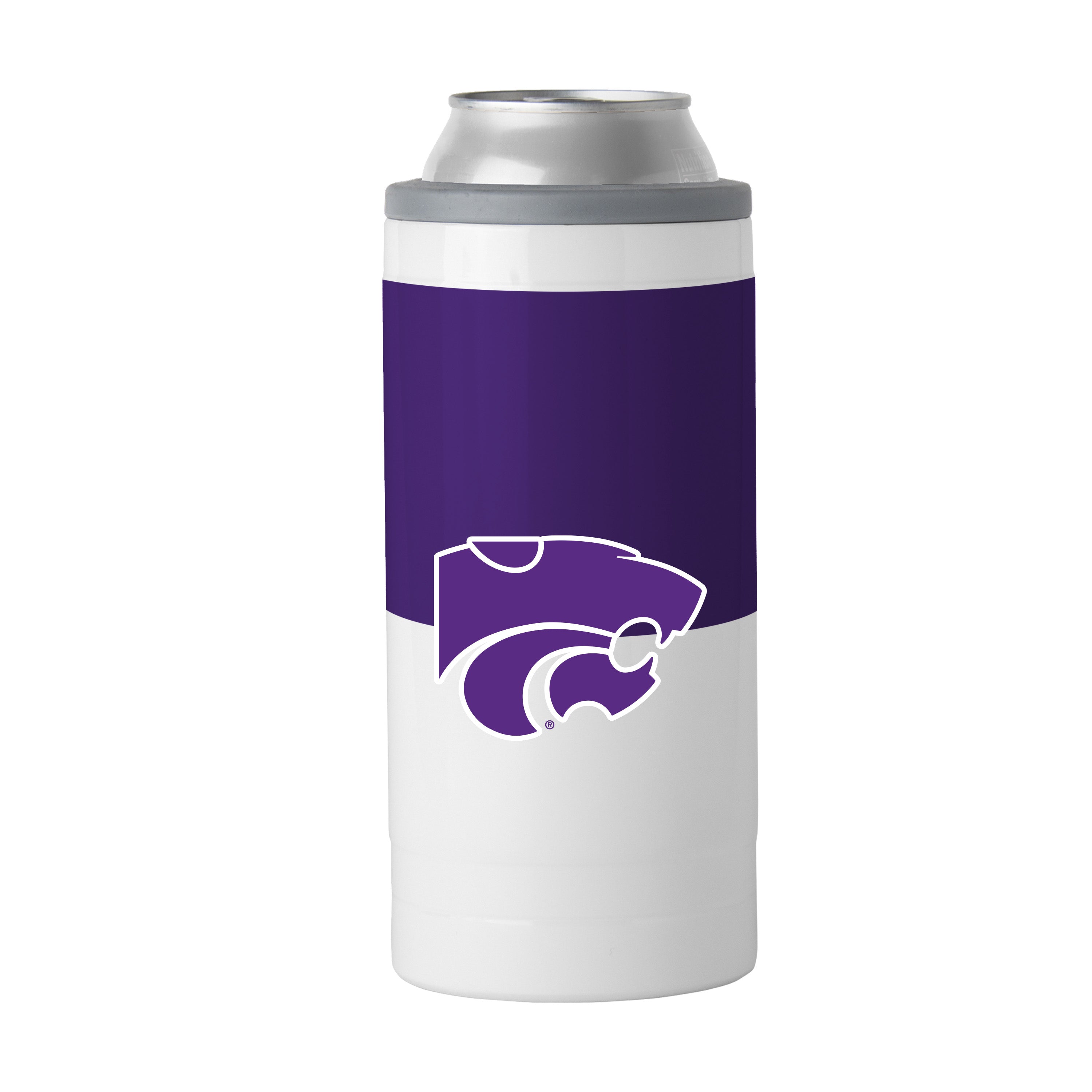 Kansas State 12oz Colorblock Slim Can Coolie