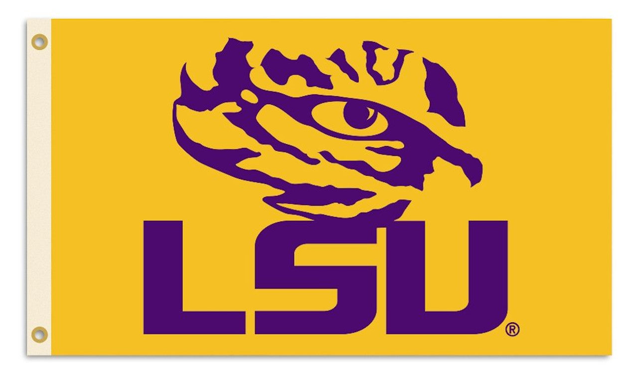 LSU Tigers Flag 3x5 Tiger Eye - Special Order - Sports Collectibles, Sports Memorabilia, Sports Fan Shop, Sports Gifts