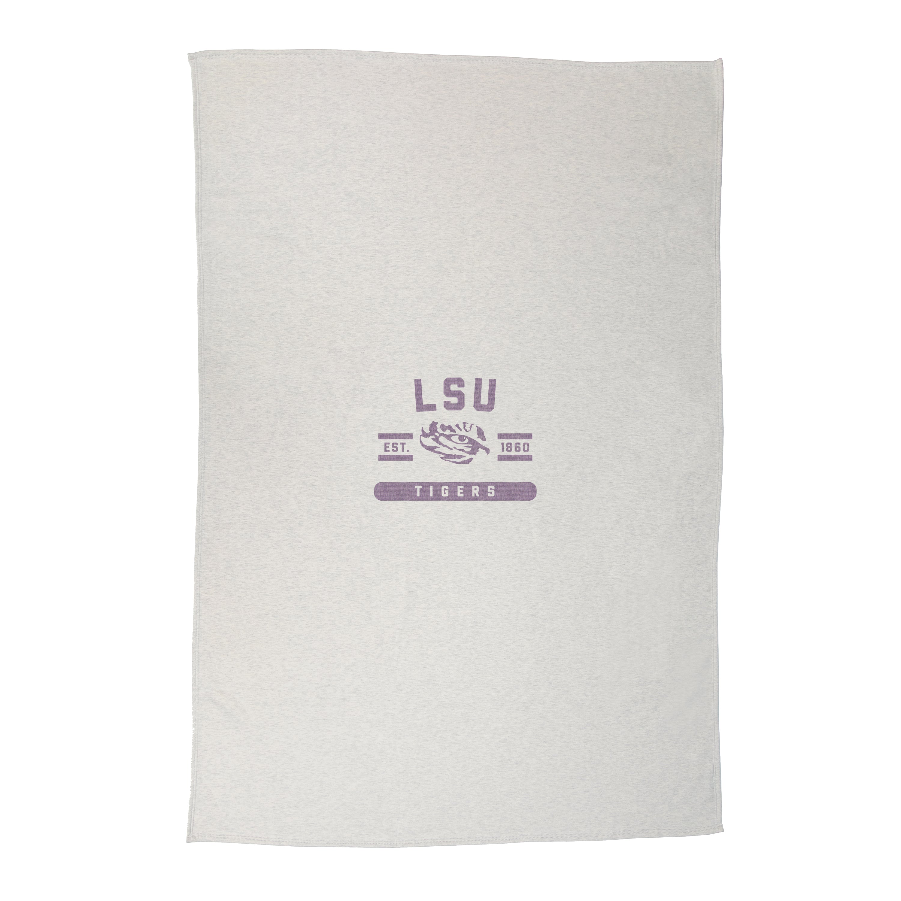 LSU Oatmeal Sweatshirt Blanket