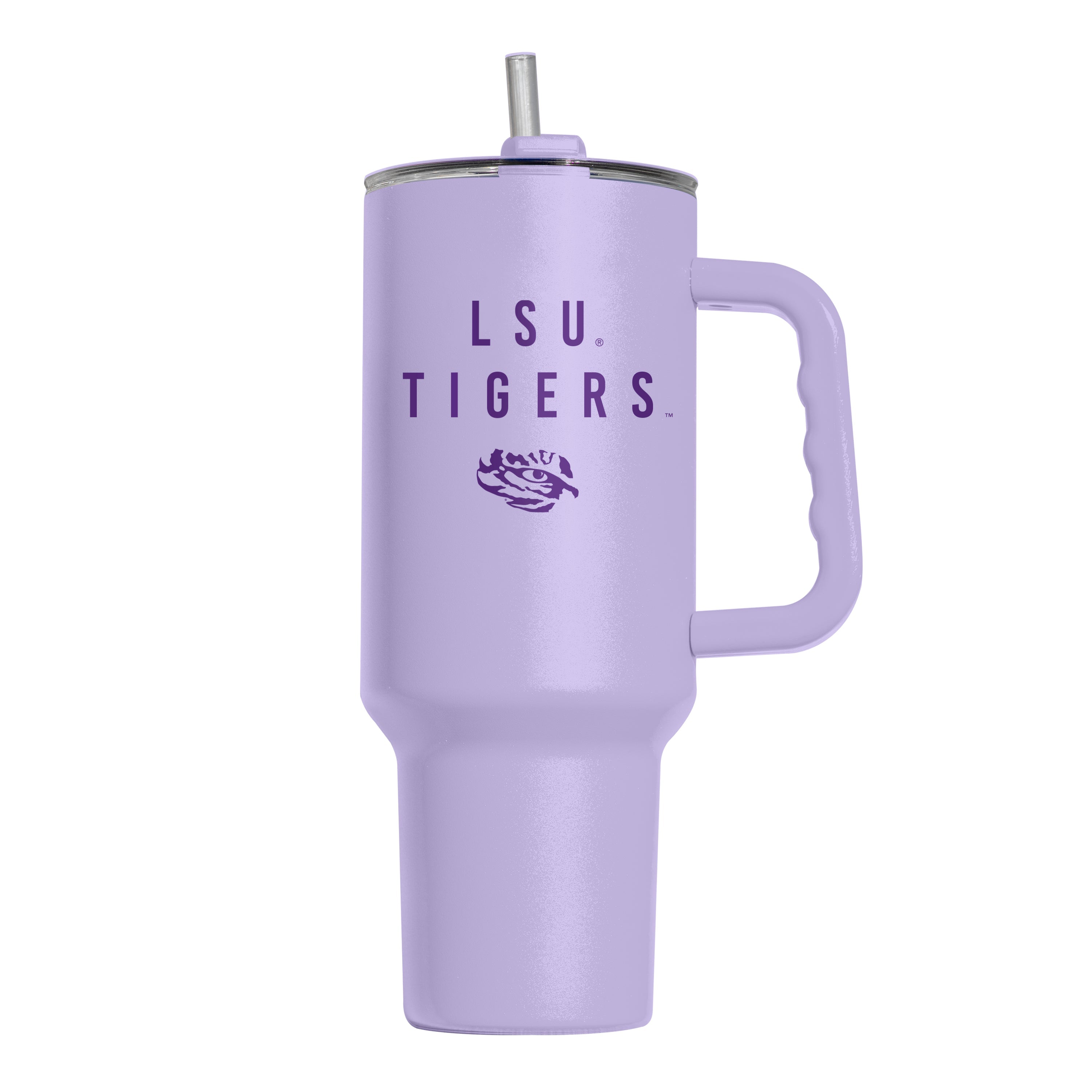 LSU 40oz Tonal Lavender Powder Coat Tumbler