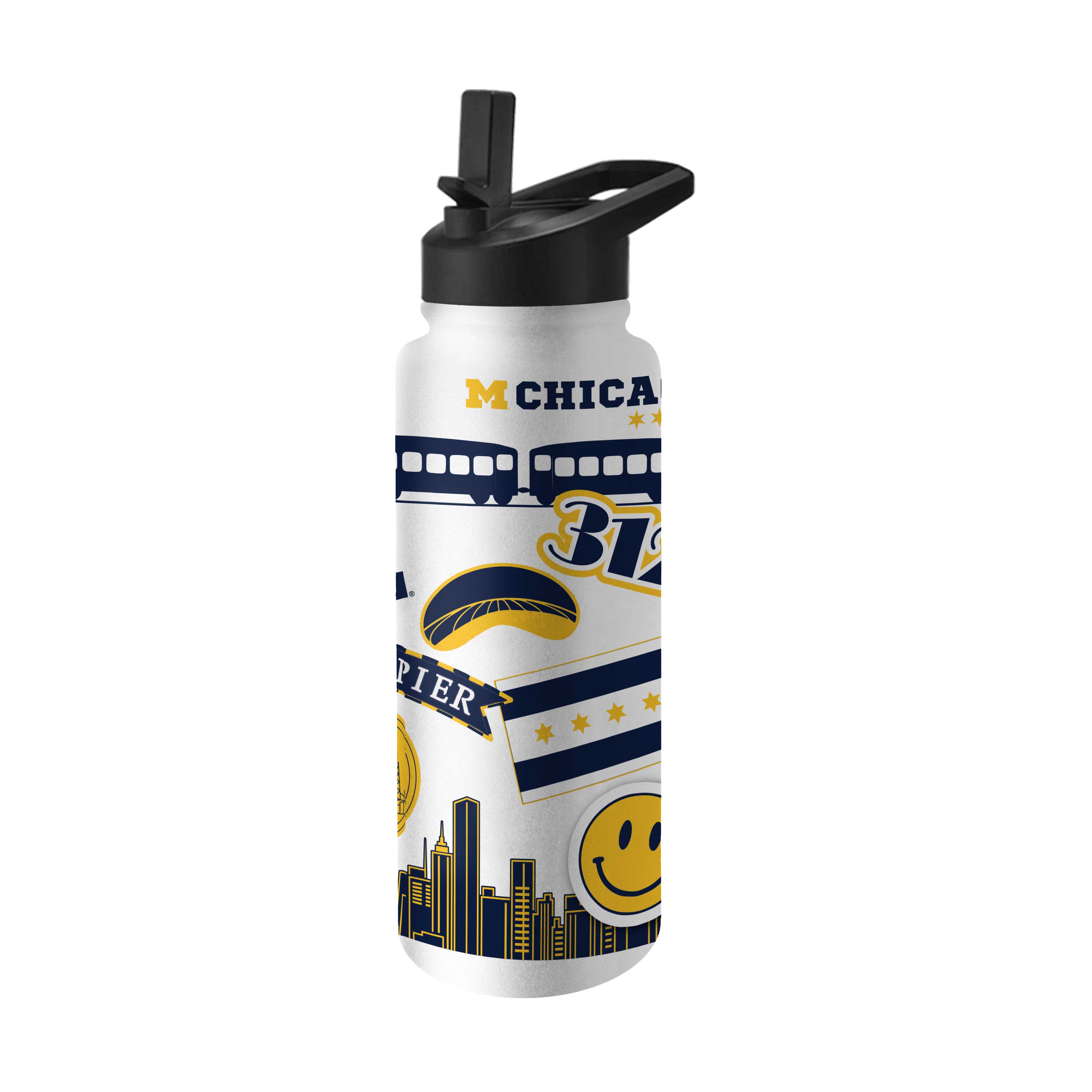 Michigan Chicago 34oz Native Quencher Bottle