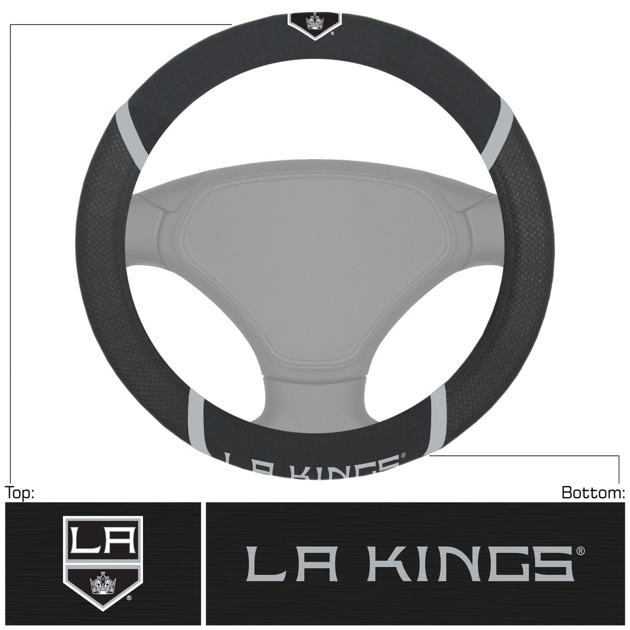 Los Angeles Kings Steering Wheel Cover Mesh/Stitched - Sports Collectibles, Sports Memorabilia, Sports Fan Shop, Sports Gifts