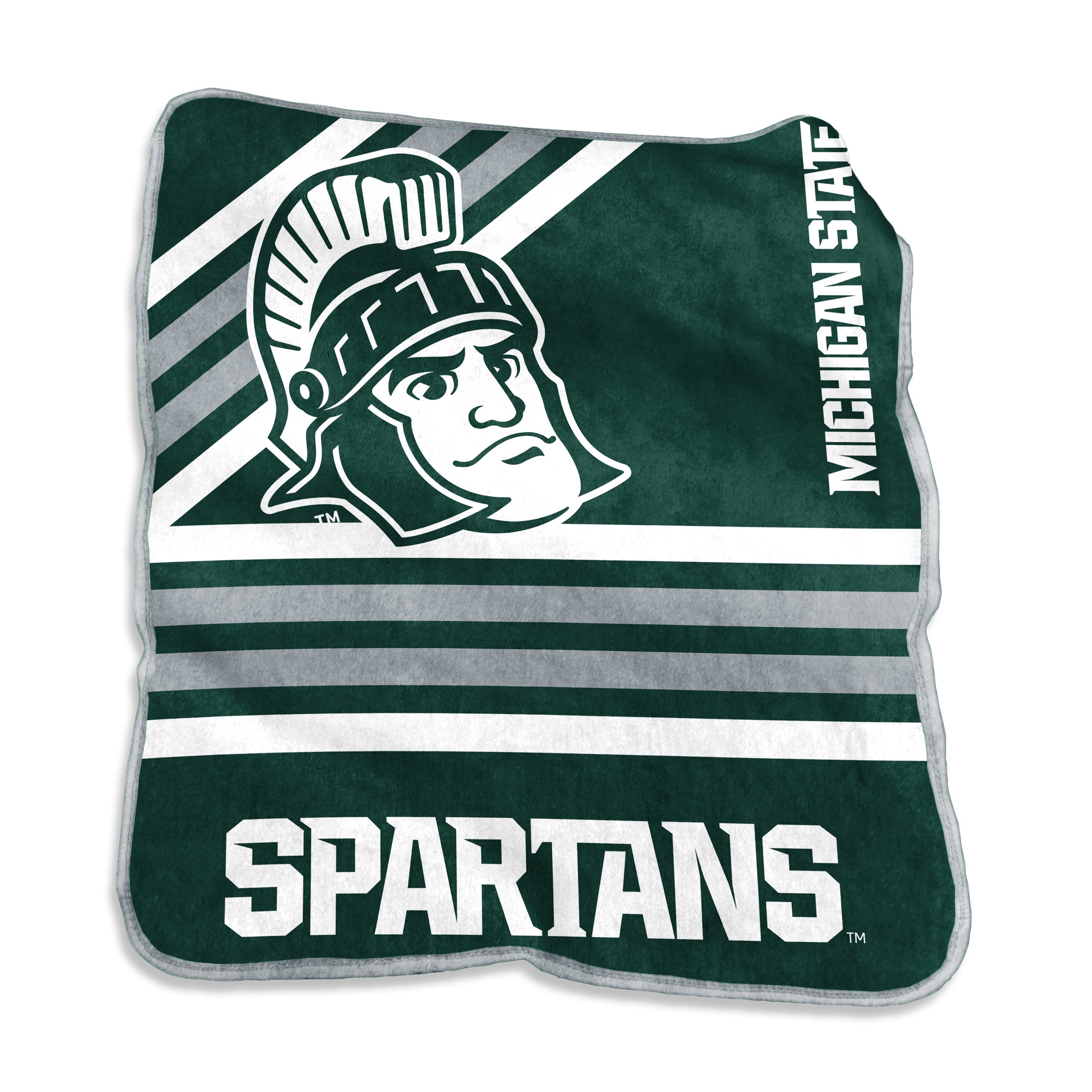 Michigan State Raschel Throw