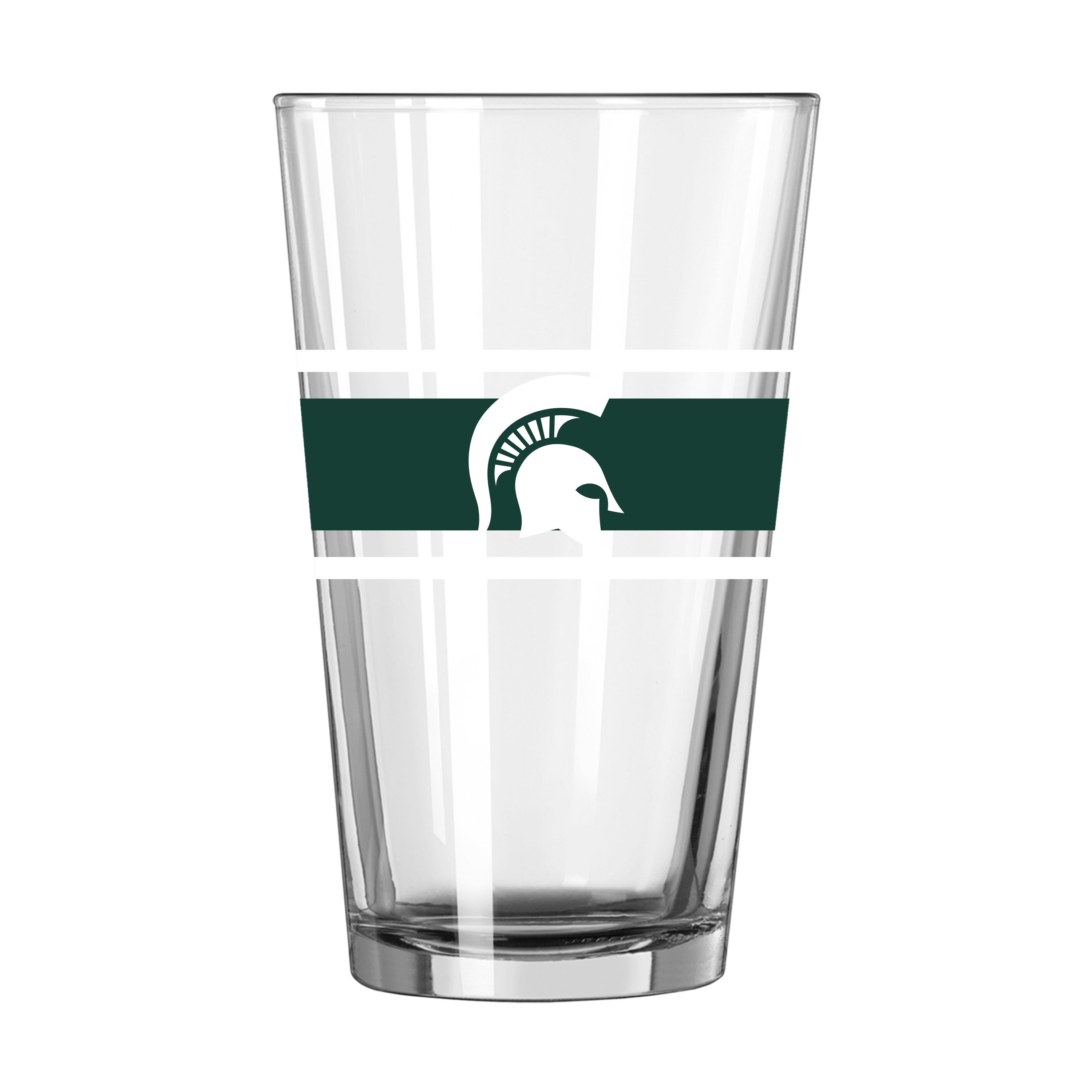 Michigan State 16oz Stripe Pint Glass