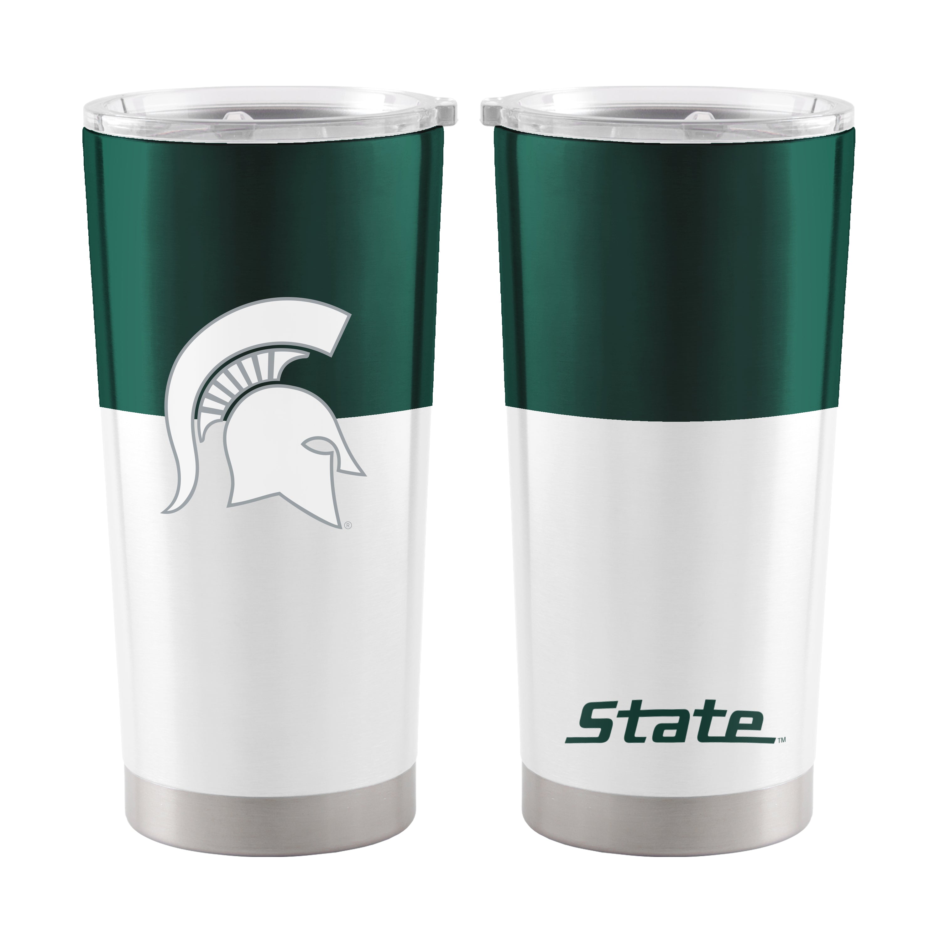 Michigan State Colorblock 20oz Stainless Tumbler