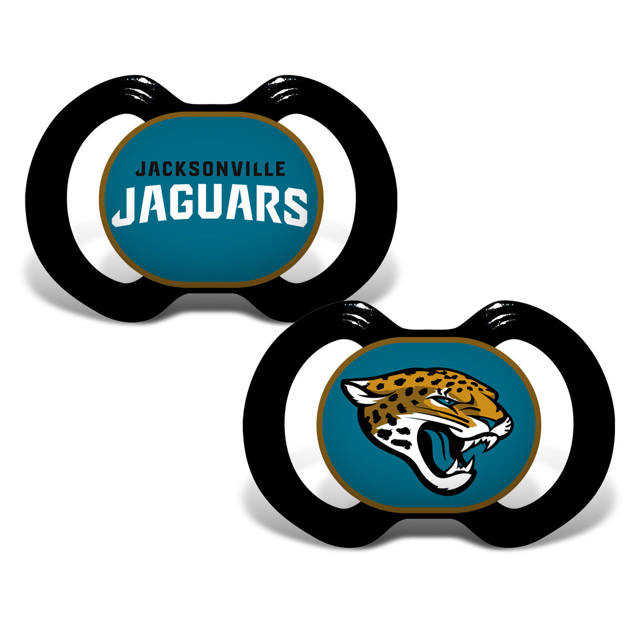 Jacksonville Jaguars Pacifier 2 Pack - Sports Collectibles, Sports Memorabilia, Sports Fan Shop, Sports Gifts