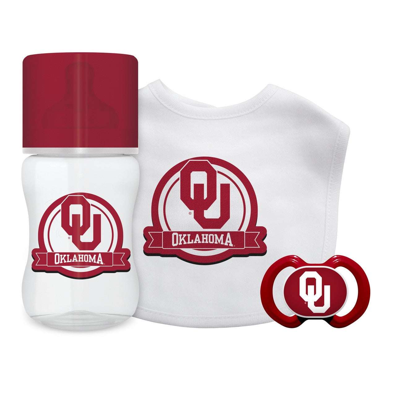 Oklahoma Sooners Baby Gift Set 3 Piece - Sports Collectibles, Sports Memorabilia, Sports Fan Shop, Sports Gifts