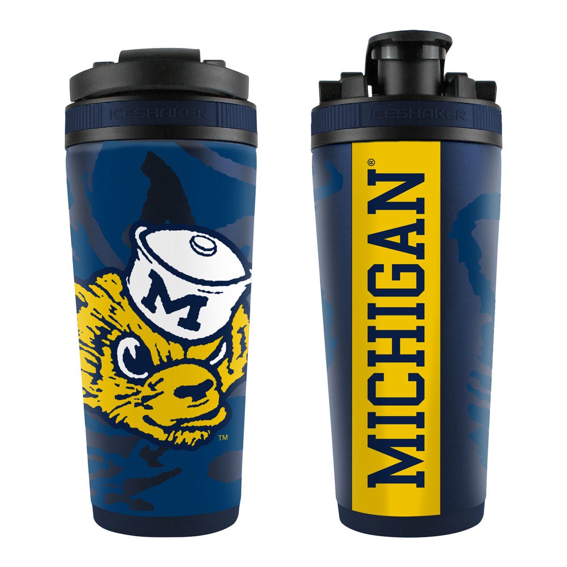 Michigan Wolverines /College Vault 26oz 4D Stainless Steel Ice Shaker - Sports Gifts, Sports Memorabilia, Sports Collectibles, Fan Shop