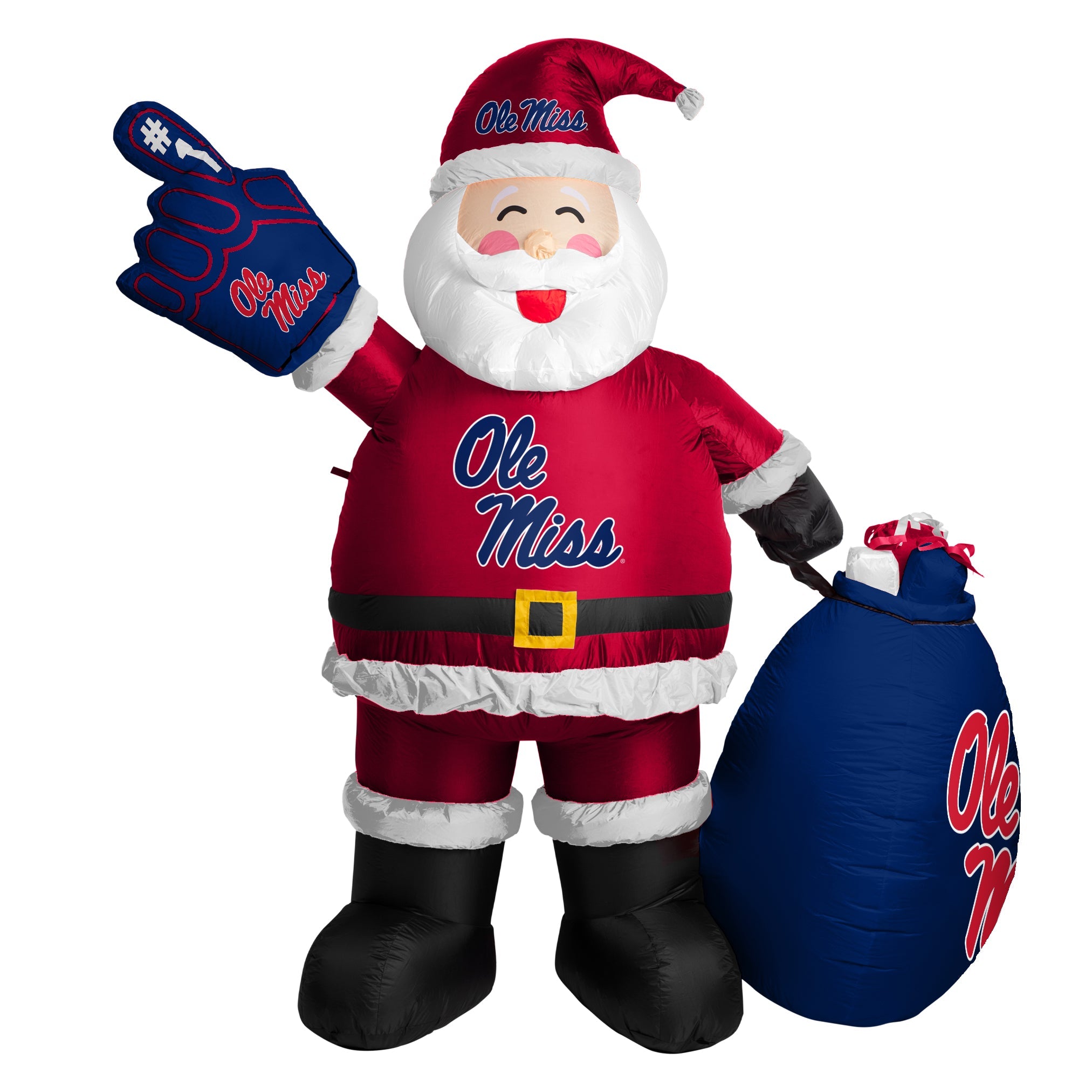 Ole Miss Santa Claus Yard Inflatable