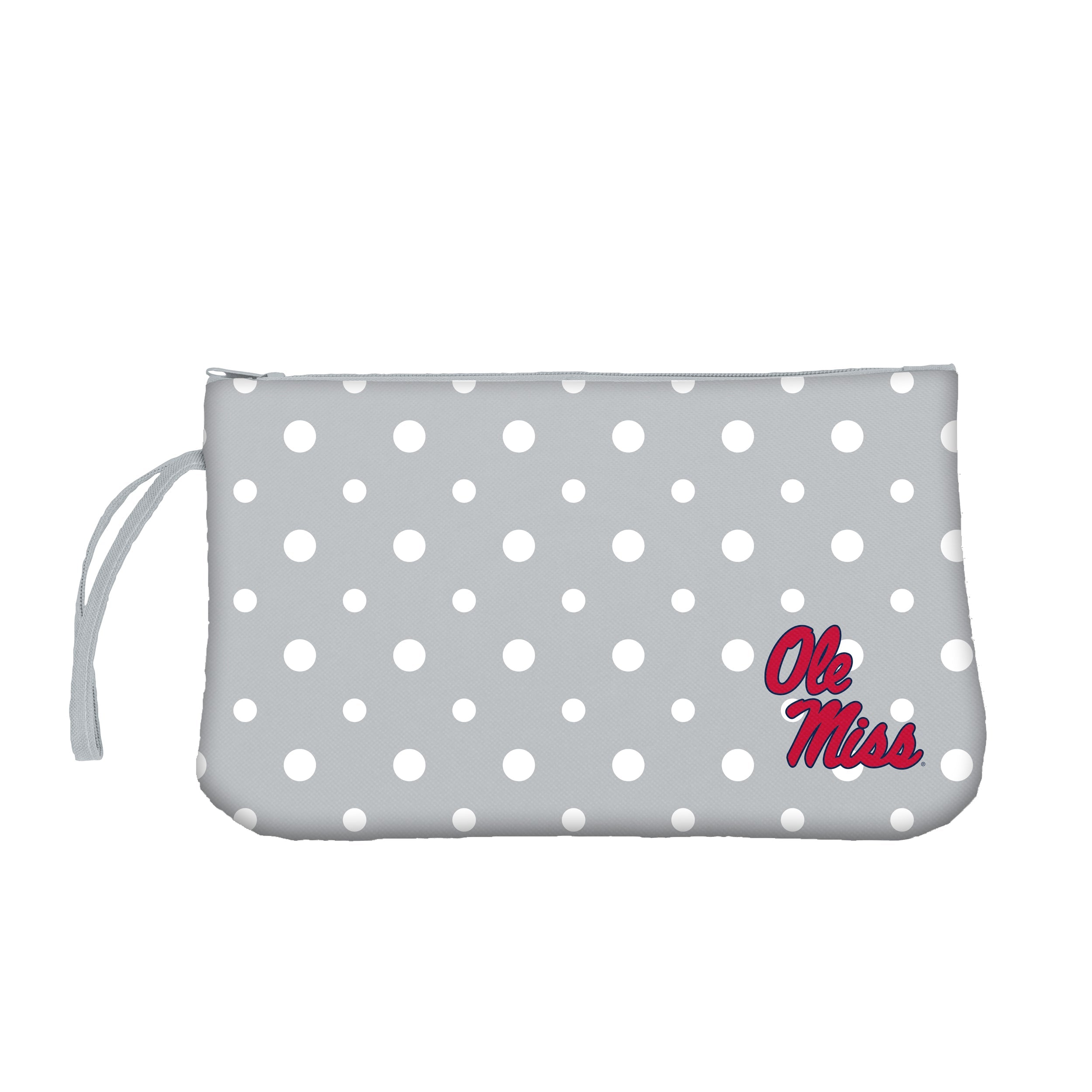 Ole Miss Dot Wristlet