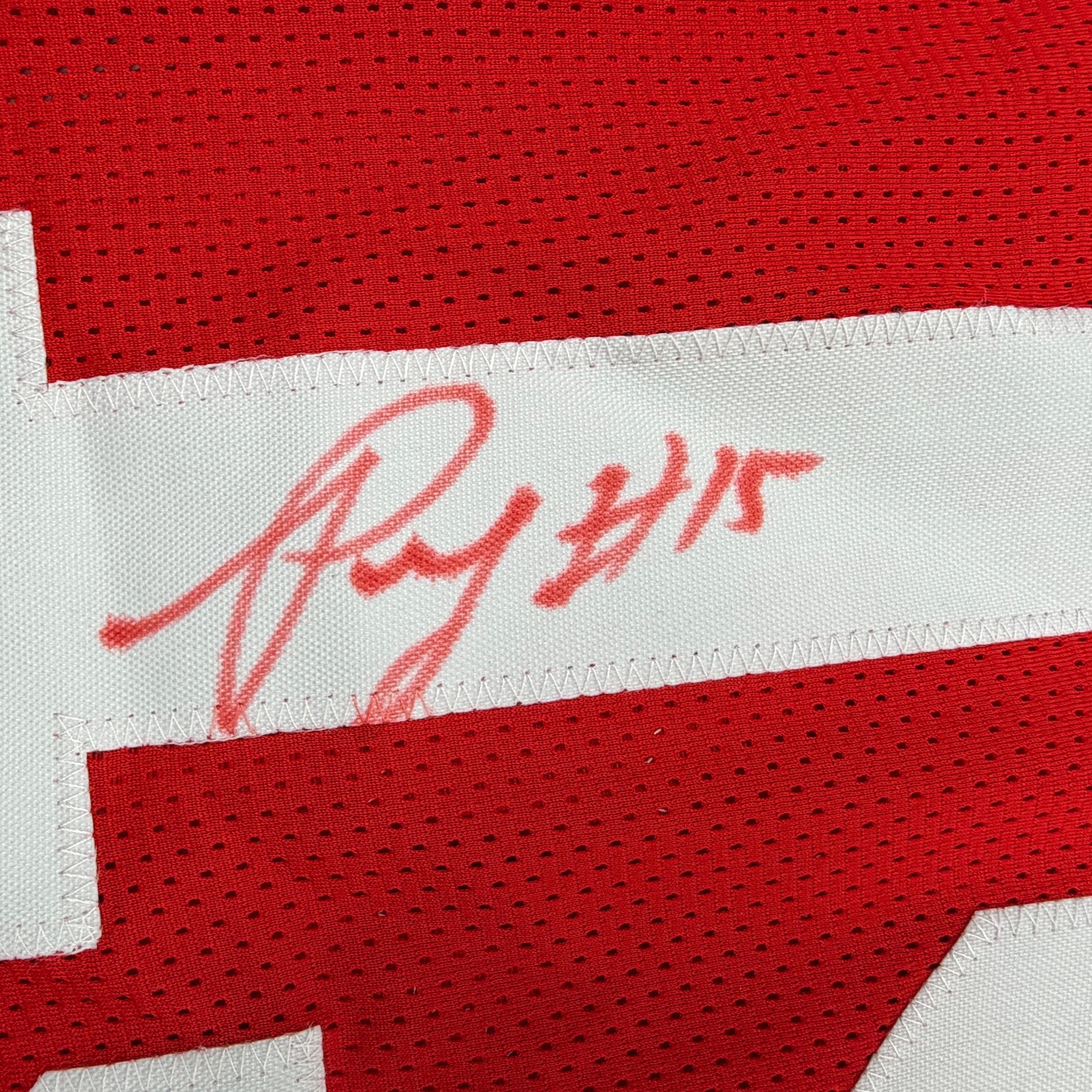 Autographed/Signed Pierre Garcon San Francisco Red Football Jersey Beckett BAS COA