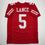 Autographed/Signed Trey Lance San Francisco Red Football Jersey Beckett BAS COA