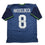 Autographed/Signed Matt Hasselbeck Seattle Blue Football Jersey Beckett BAS COA