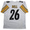 Autographed/Signed Le'Veon LeVeon Bell Pittsburgh White Football Jersey Beckett BAS COA