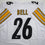 Autographed/Signed Le'Veon LeVeon Bell Pittsburgh White Football Jersey Beckett BAS COA