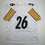 Autographed/Signed Le'Veon LeVeon Bell Pittsburgh White Football Jersey Beckett BAS COA