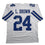 Autographed/Signed Larry Brown SB MVP Dallas White Football Jersey JSA COA
