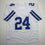 Autographed/Signed Larry Brown SB MVP Dallas White Football Jersey JSA COA