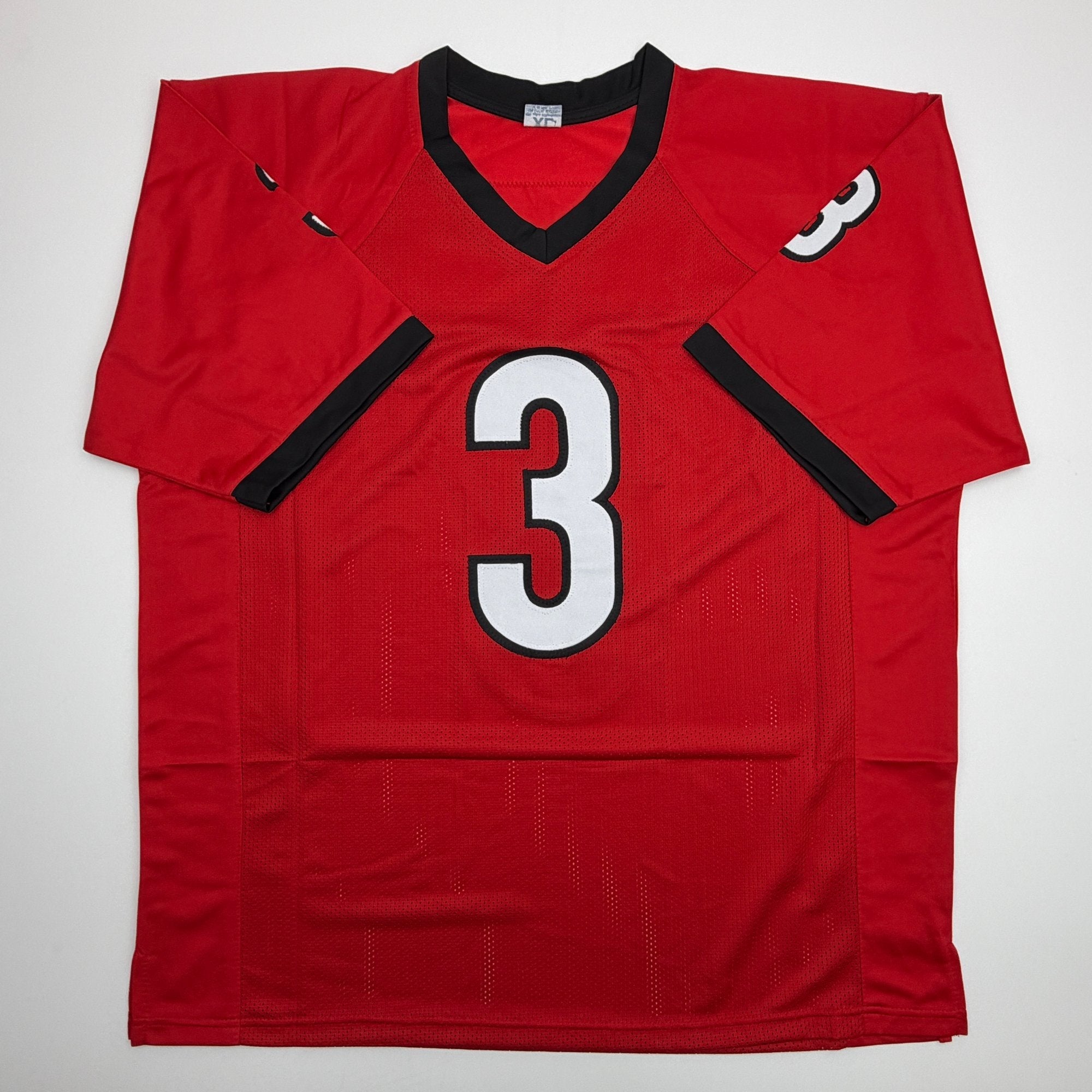 Autographed/Signed Roquan Smith Georgia Red College Football Jersey Beckett BAS COA