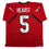 Autographed/Signed Garrison Hearst 3232 Yards Georgia Red College Football Jersey Beckett BAS COA