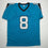 Autographed/Signed Jaycee Horn Carolina Blue Football Jersey Beckett BAS COA