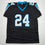 Autographed/Signed Jonathon Brooks Carolina Black Football Jersey JSA COA