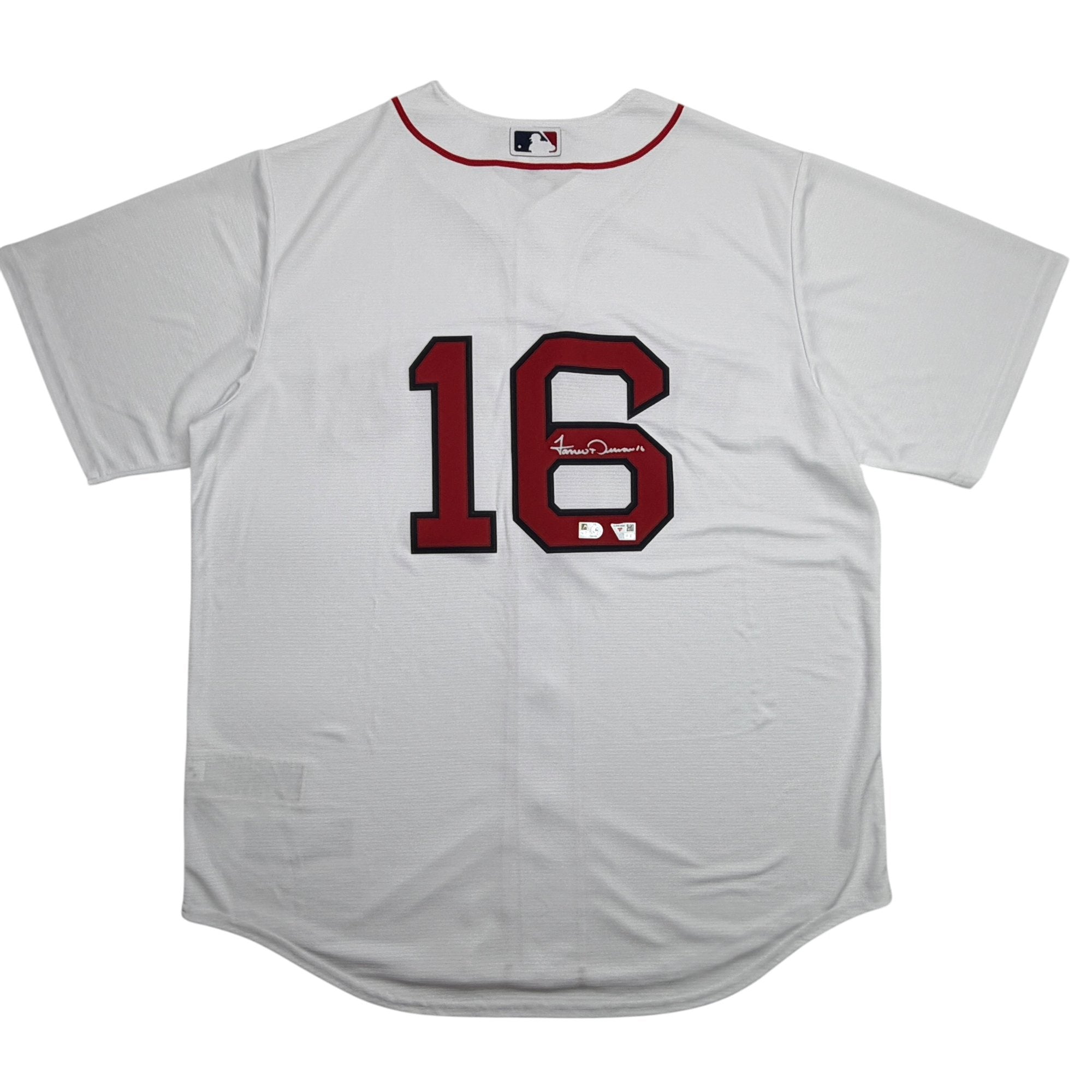 Autographed/Signed Jarren Duran Boston Red Sox White Authentic Baseball Jersey Fanatics & MLB COA