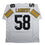 Autographed/Signed Jack Lambert Pittsburgh White Football Jersey JSA COA