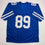 Autographed/Signed Billy Joe DuPree SB XII Dallas Blue Football Jersey JSA COA