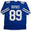 Autographed/Signed Billy Joe DuPree SB XII Dallas Blue Football Jersey JSA COA