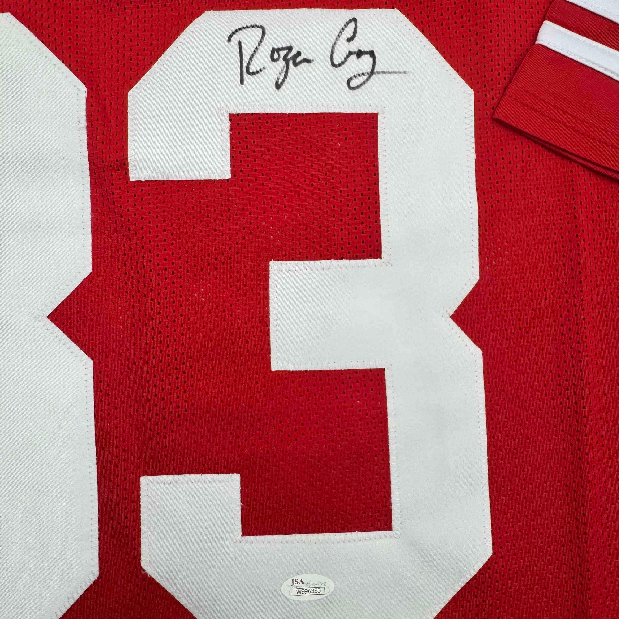 Autographed/Signed Roger Craig San Francisco Red Football Jersey JSA COA