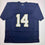 Autographed/Signed Kyle Hamilton Notre Dame Blue College Football Jersey Beckett BAS COA