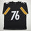 Autographed/Signed Troy Fautanu Pittsburgh Black Football Jersey JSA COA