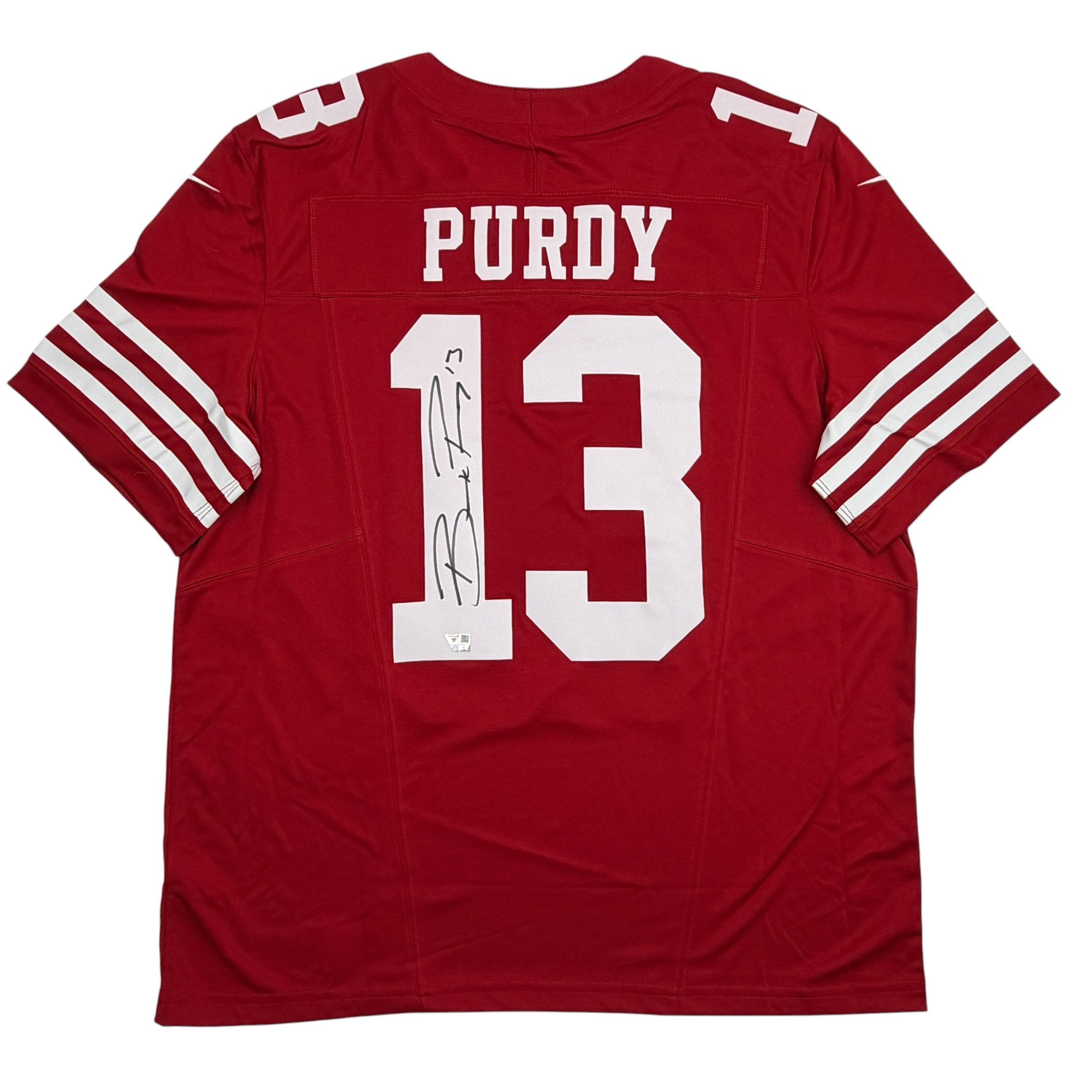 Autographed/Signed Brock Purdy San Francisco 49ers Red Authentic Football Jersey Fanatics COA