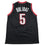 Autographed/Signed Jrue Holiday Portland Black Basketball Jersey Beckett BAS COA