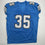 Autographed/Signed Joique Bell Detroit Blue Pro Cut Football Jersey JSA COA