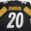 Autographed/Signed Kaleb Johnson Pittsburgh Black Football Jersey Beckett BAS COA